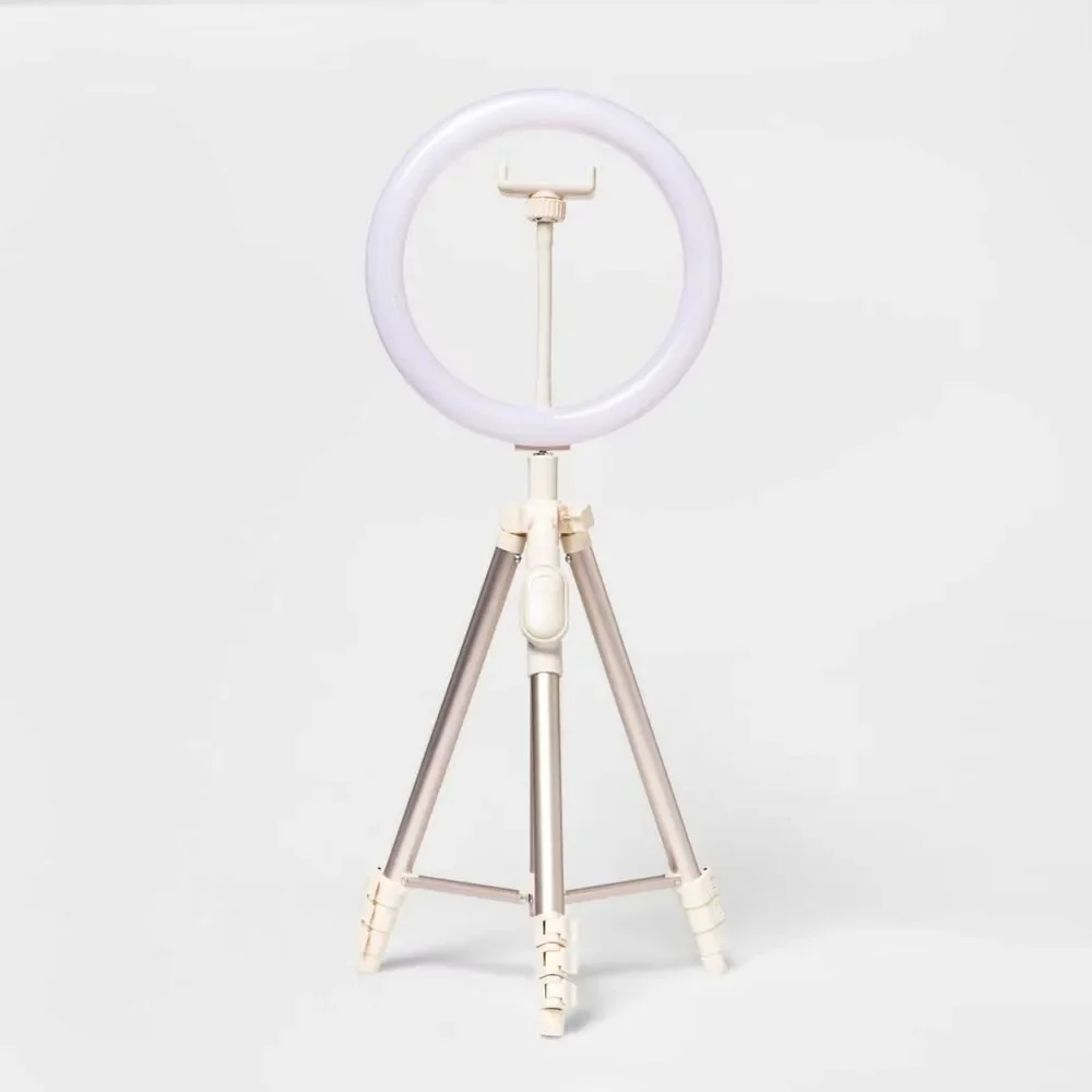 Ring Light with Tripod - Stone White